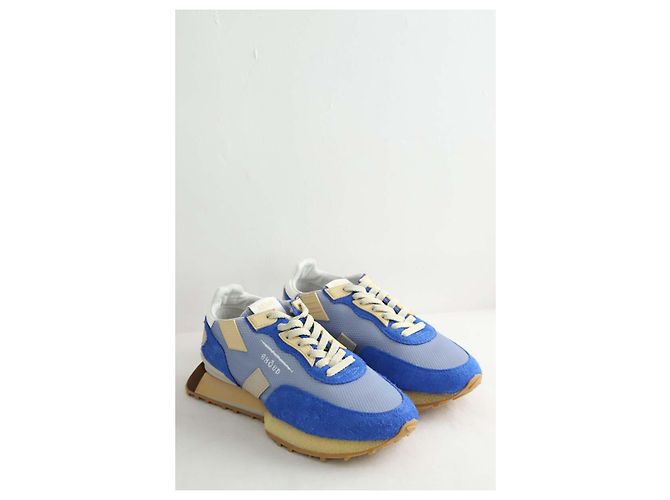 Ghoud Sneakers in suede blu - vista 3