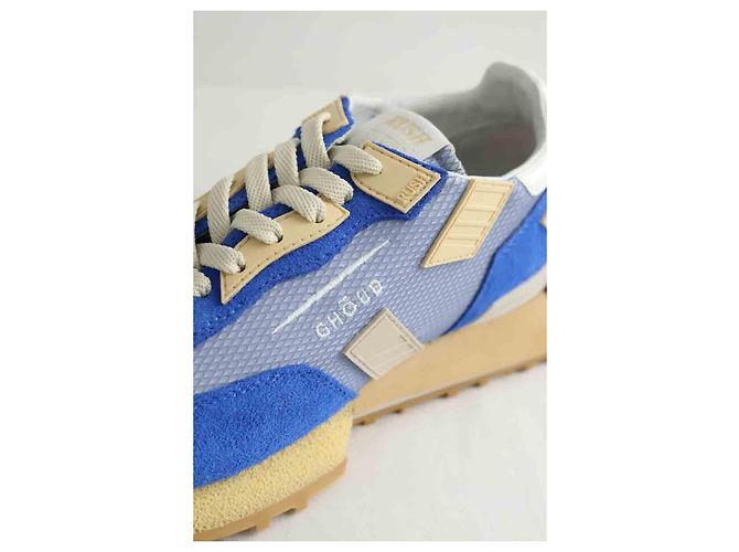 Ghoud Sneakers in suede blu - vista 4