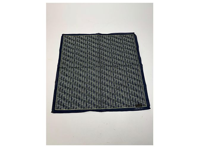 Céline Sciarpa monogramma a catena vintage Celine Paris Nero - vista 4