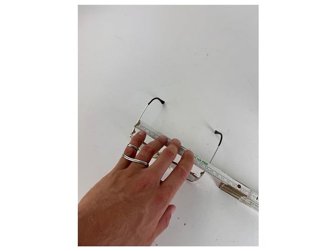Vintage Balenciaga Metall Sonnenbrille Silber - Ansicht 10