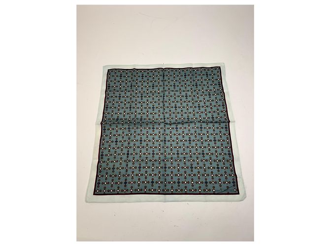 Sciarpa Vintage Gucci Horsebit Blu Nero - vista 3