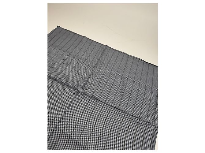 Céline Sciarpa a quadri Celine Vintage grigia Grigio - vista 6