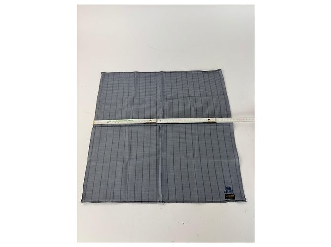 Céline Sciarpa a quadri Celine Vintage grigia Grigio - vista 7