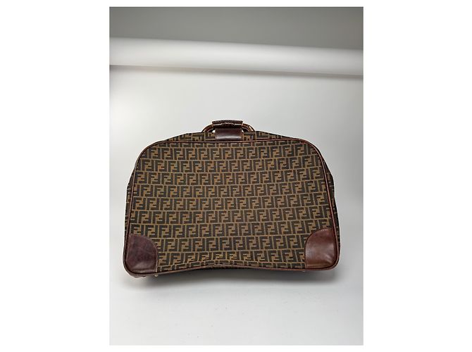 Valigia vintage Fendi monogramma FF marrone - vista 14