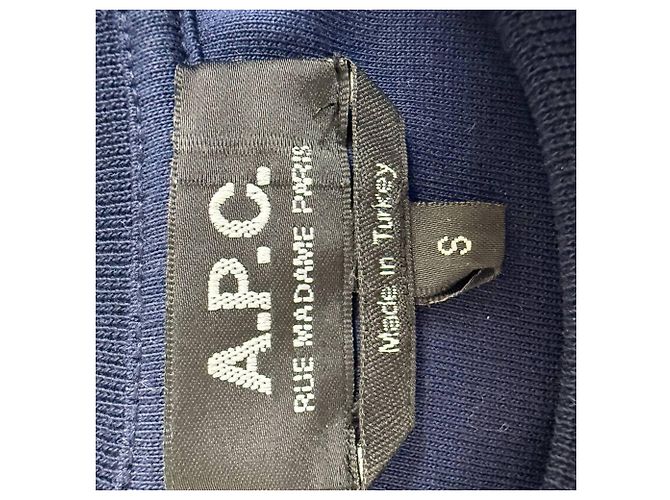Autre Marque Suéter A.P.C em algodão azul marinho - vista 6