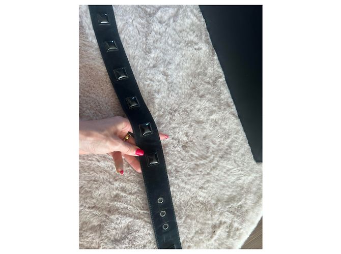 Yves Saint Laurent Schwarzer Leder Gürtel 90 cm - Ansicht 2