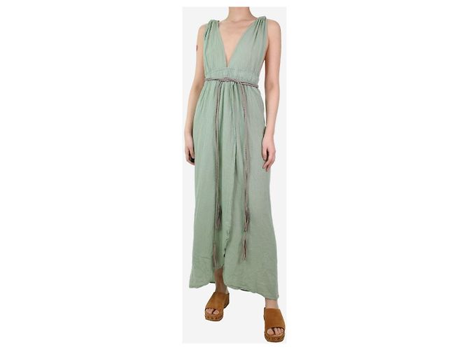 Autre Marque Grünes Halterneck-Kleid - Größe UK 8 - Ansicht 2