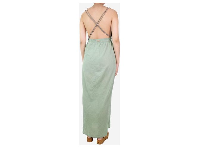 Autre Marque Grünes Halterneck-Kleid - Größe UK 8 - Ansicht 3