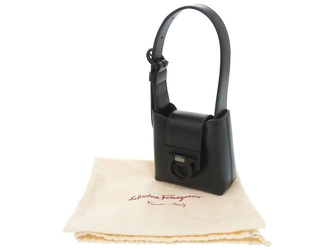 Borsa Gancini Trifoglio di Salvatore Ferragamo Nero - vista 3