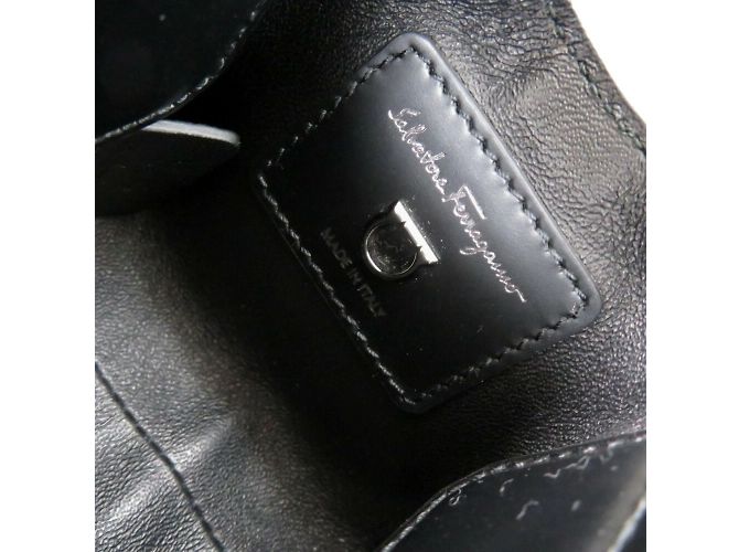 Borsa Gancini Trifoglio di Salvatore Ferragamo Nero - vista 9