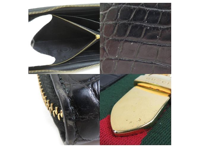 Portafoglio lungo da uomo Gucci in pelle nera Nero - vista 4