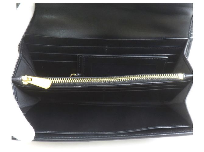 Cartera larga de cuero Gancini Salvatore Ferragamo Negro - vista 3