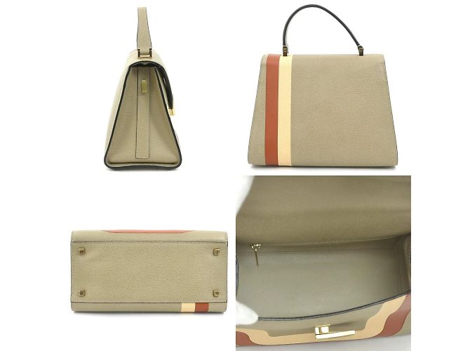 Borsa a spalla in pelle Iside Medium di Valextra Grigio - vista 2