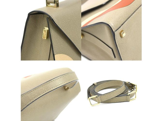 Borsa a spalla in pelle Iside Medium di Valextra Grigio - vista 3