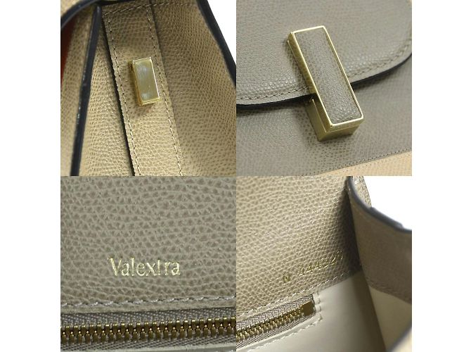 Borsa a spalla in pelle Iside Medium di Valextra Grigio - vista 4