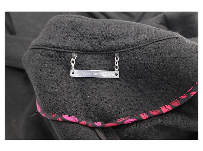 Diane Von Furstenberg Abrigo de lana negro DvF Balencia estilo flapper - vista 2