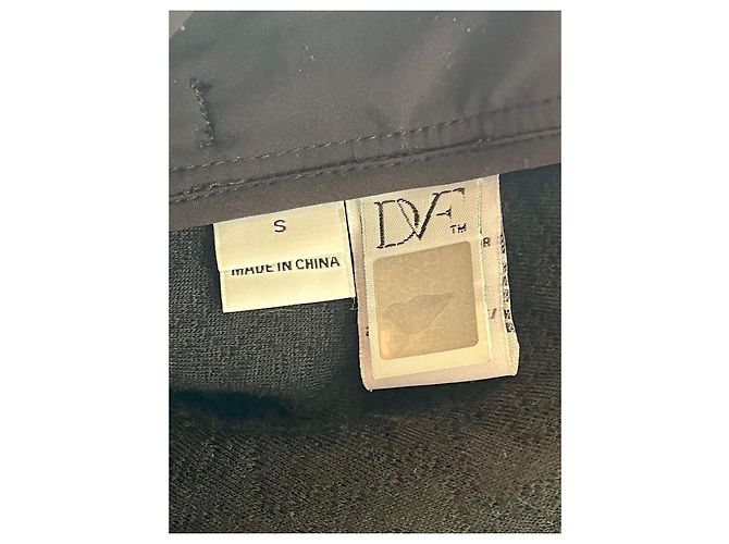 Diane Von Furstenberg Abrigo de lana negro DvF Balencia estilo flapper - vista 4