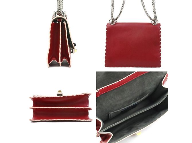 Borsa a Spalla Mini Canai di Fendi Rosso - vista 2