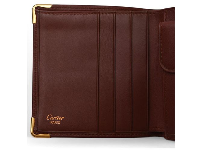Portafoglio bifold Must de Cartier per uomo Bordò - vista 11
