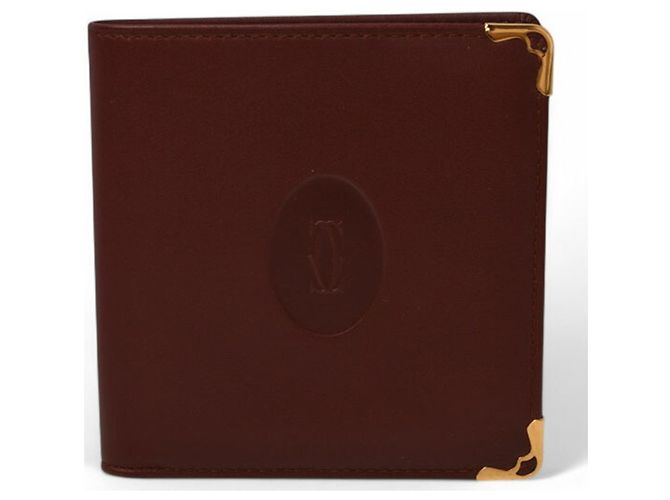 Portafoglio bifold Must de Cartier per uomo Bordò - vista 2