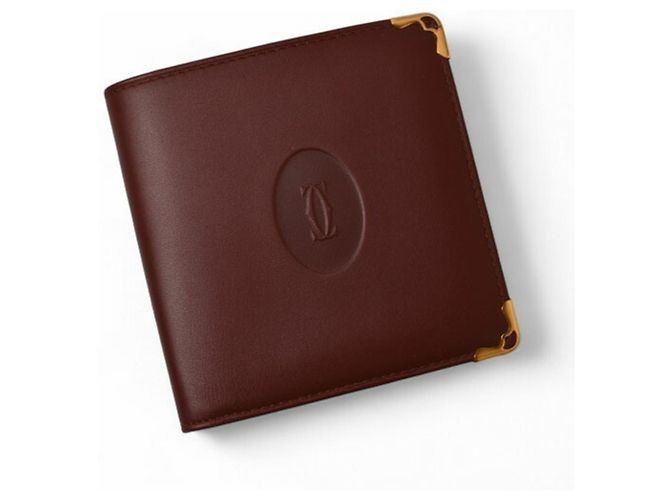 Portafoglio bifold Must de Cartier per uomo Bordò - vista 3