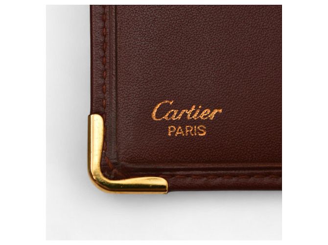 Portafoglio bifold Must de Cartier per uomo Bordò - vista 8