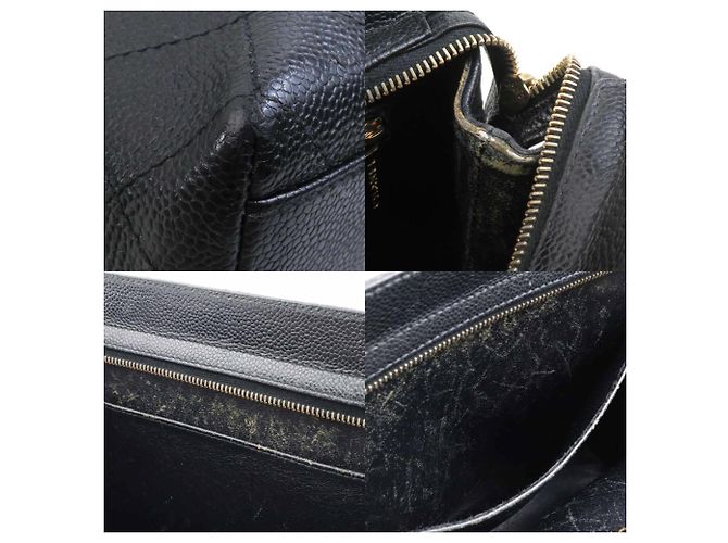 Timeless Borsa a spalla in pelle di vitello grana nera Chanel Nero - vista 3