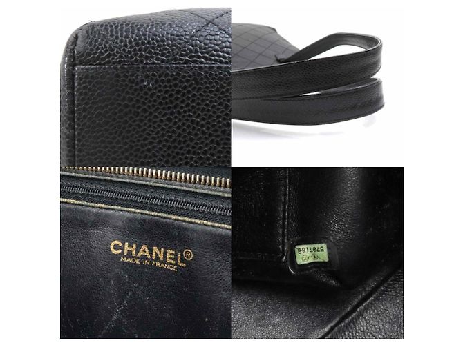 Timeless Borsa a spalla in pelle di vitello grana nera Chanel Nero - vista 5