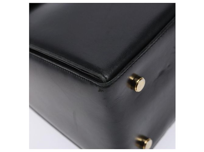 Borsa a mano Gancini in pelle nera e oro Salvatore Ferragamo Auth yk19008 Nero D'oro - vista 15