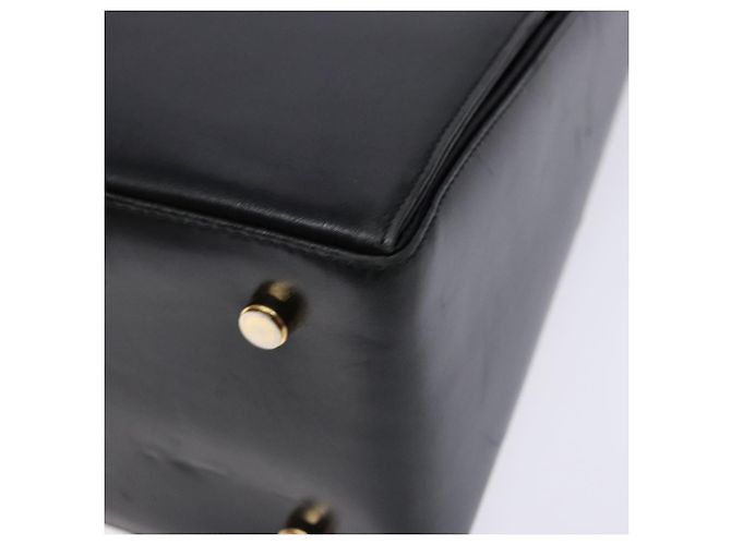 Borsa a mano Gancini in pelle nera e oro Salvatore Ferragamo Auth yk19008 Nero D'oro - vista 16