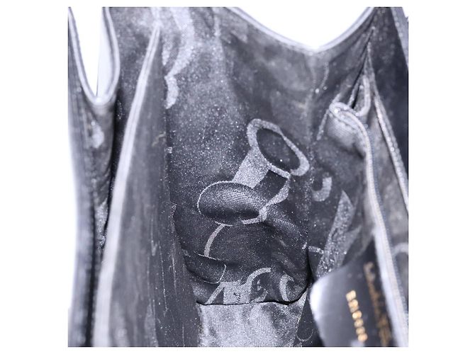 Borsa a mano Gancini in pelle nera e oro Salvatore Ferragamo Auth yk19008 Nero D'oro - vista 21