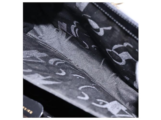 Borsa a mano Gancini in pelle nera e oro Salvatore Ferragamo Auth yk19008 Nero D'oro - vista 23