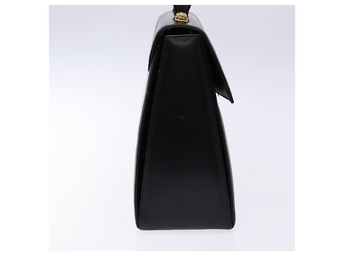Borsa a mano Gancini in pelle nera e oro Salvatore Ferragamo Auth yk19008 Nero D'oro - vista 3