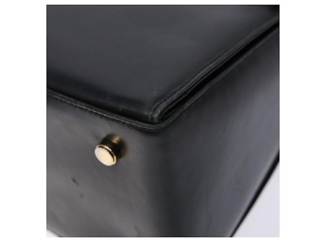 Borsa a mano Gancini in pelle nera e oro Salvatore Ferragamo Auth yk19008 Nero D'oro - vista 8