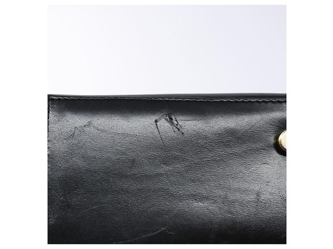 Borsa a mano Gancini in pelle nera e oro Salvatore Ferragamo Auth yk19008 Nero D'oro - vista 9