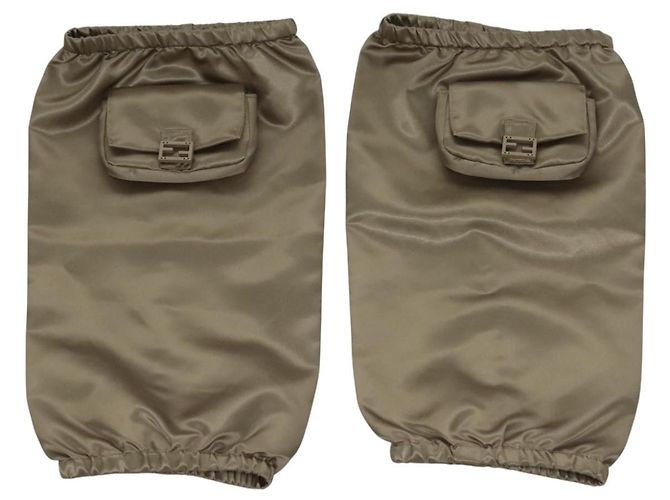 Calze FENDI Scaldamuscoli in Nylon set Verde Auth sw1244 - vista 2
