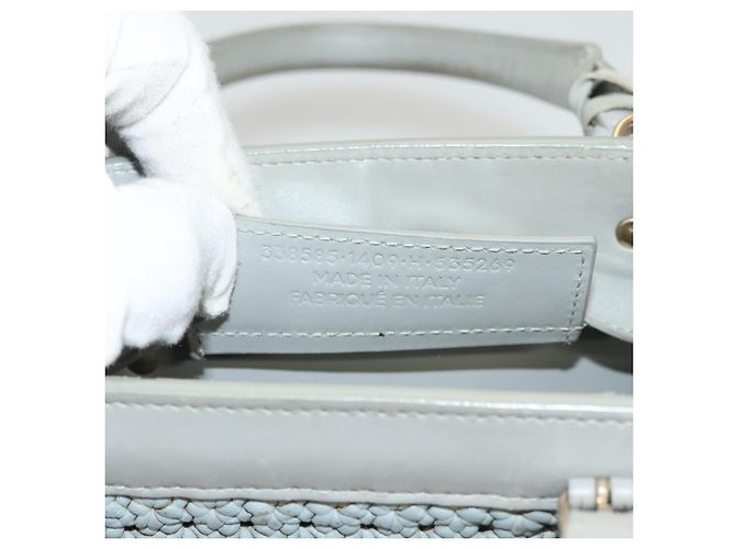 BALENCIAGA Hand Bag Leather 2way Gray Gold Auth bs28318 - view 12