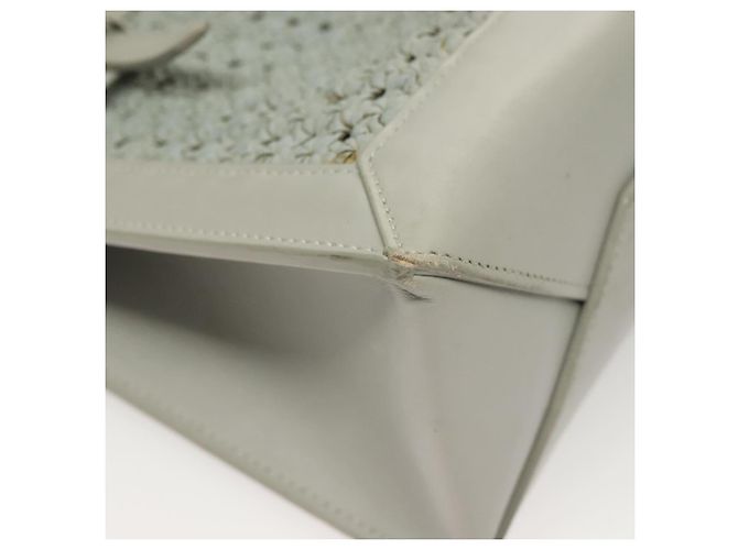 BALENCIAGA Hand Bag Leather 2way Gray Gold Auth bs28318 - view 17