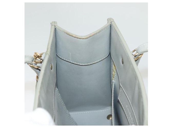 BALENCIAGA Hand Bag Leather 2way Gray Gold Auth bs28318 - view 22