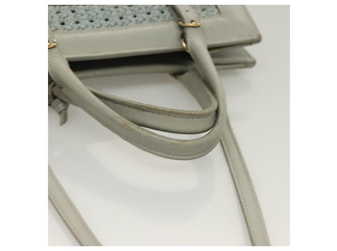 BALENCIAGA Hand Bag Leather 2way Gray Gold Auth bs28318 - view 7