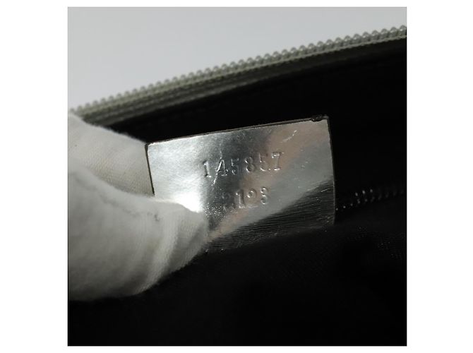 Borsa a Spalla GG Canvas Gucci Argento 145857 Auth 134088 - vista 12