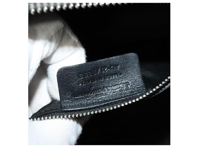 Borsa a mano Salvatore Ferragamo in pelle nera argento Auth sw1115 Nero - vista 12