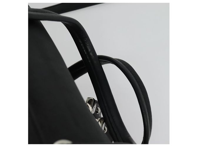 Borsa a mano Salvatore Ferragamo in pelle nera argento Auth sw1115 Nero - vista 14