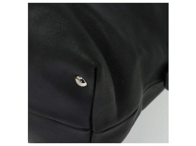 Borsa a mano Salvatore Ferragamo in pelle nera argento Auth sw1115 Nero - vista 16