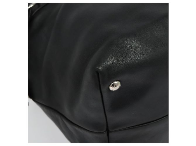 Borsa a mano Salvatore Ferragamo in pelle nera argento Auth sw1115 Nero - vista 9