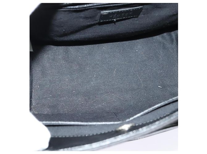 Borsa a mano in pelle nera e argento VERSACE Auth am8883 Nero - vista 10