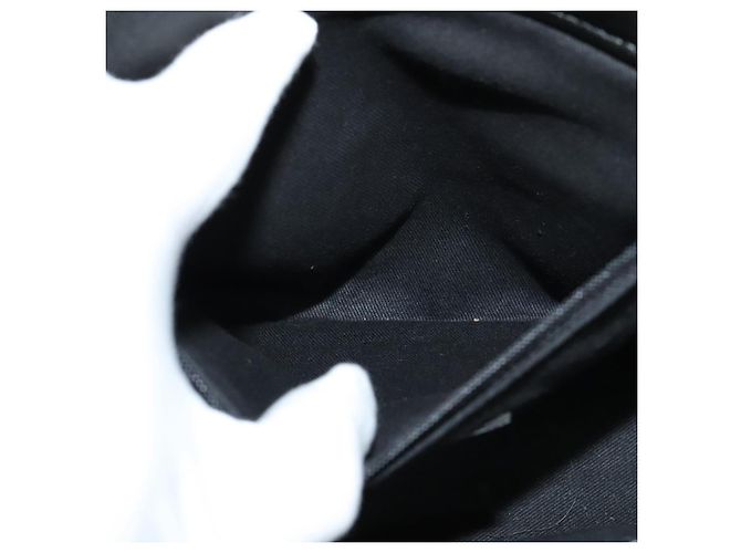Borsa a mano in pelle nera e argento VERSACE Auth am8883 Nero - vista 11
