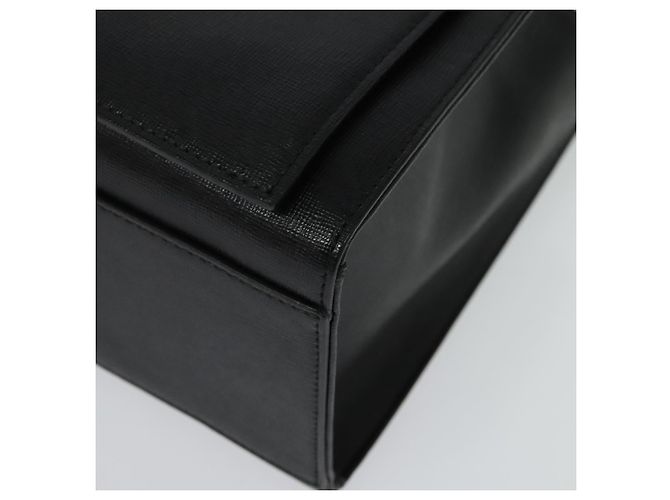 Borsa a mano in pelle nera e argento VERSACE Auth am8883 Nero - vista 14