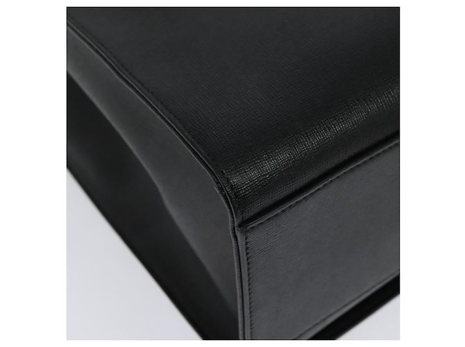 Borsa a mano in pelle nera e argento VERSACE Auth am8883 Nero - vista 15