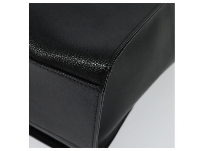 Borsa a mano in pelle nera e argento VERSACE Auth am8883 Nero - vista 16